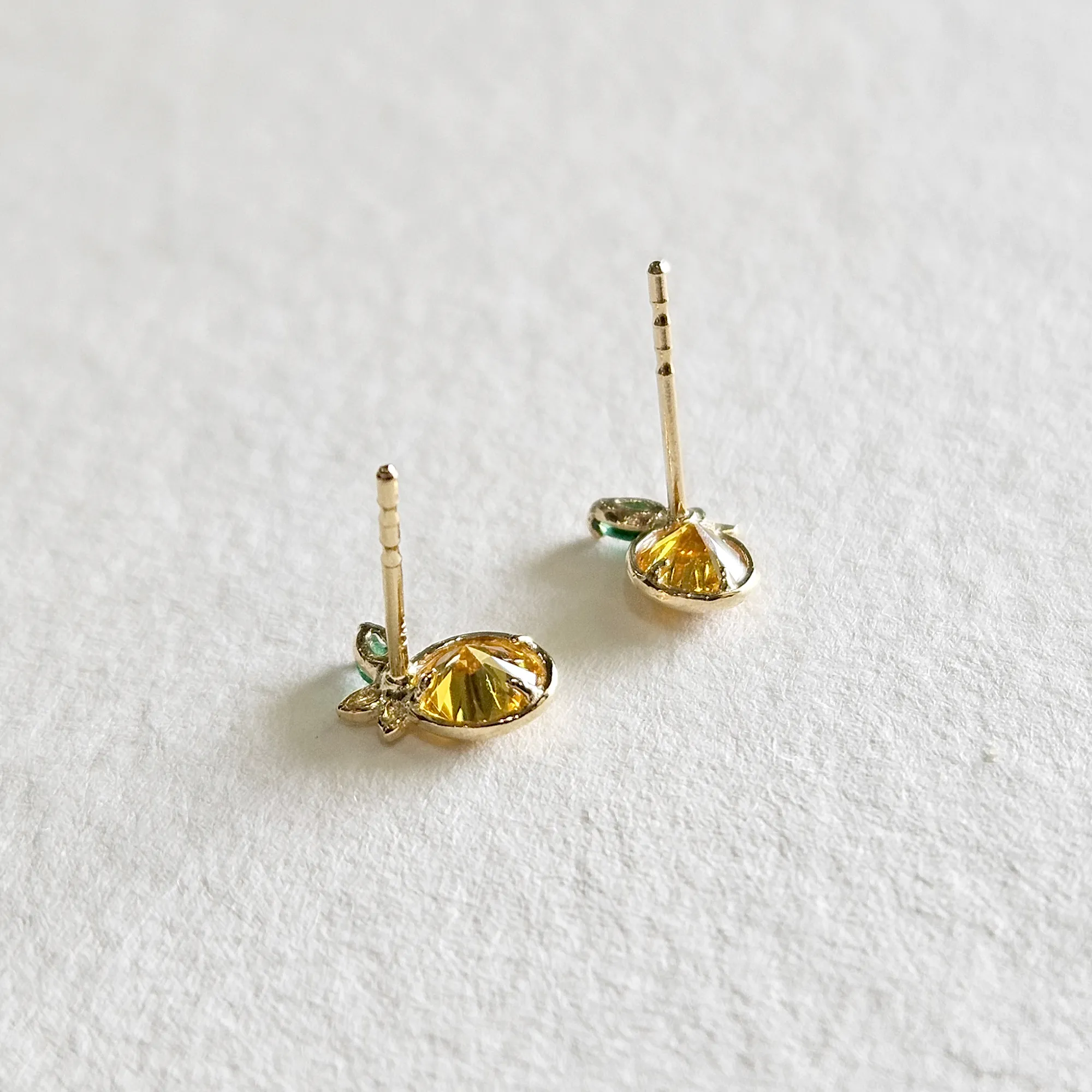 14K Petite Pineapple Earrings