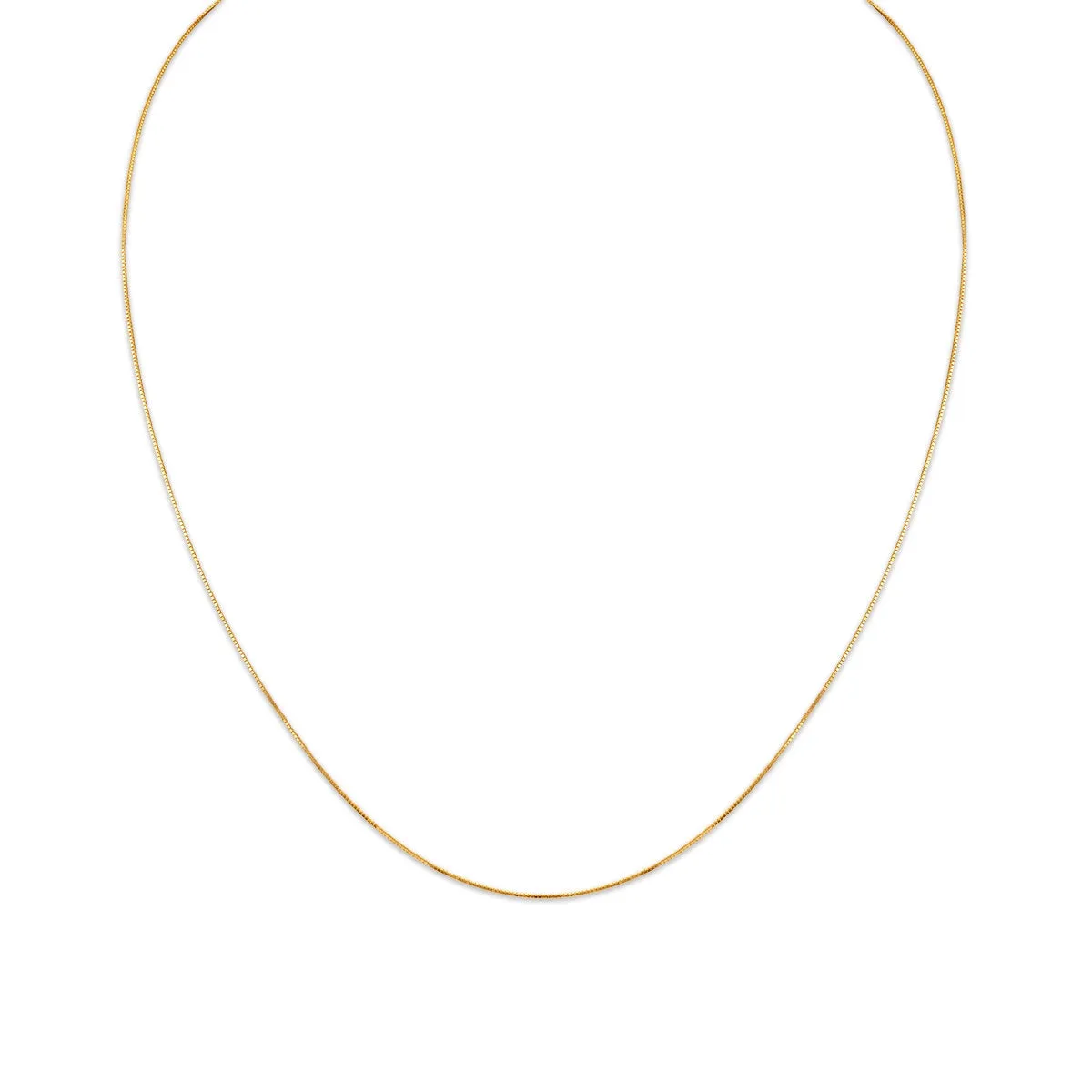 14KT Yellow Gold 18-inch 0.5MM Box Delicate Chain