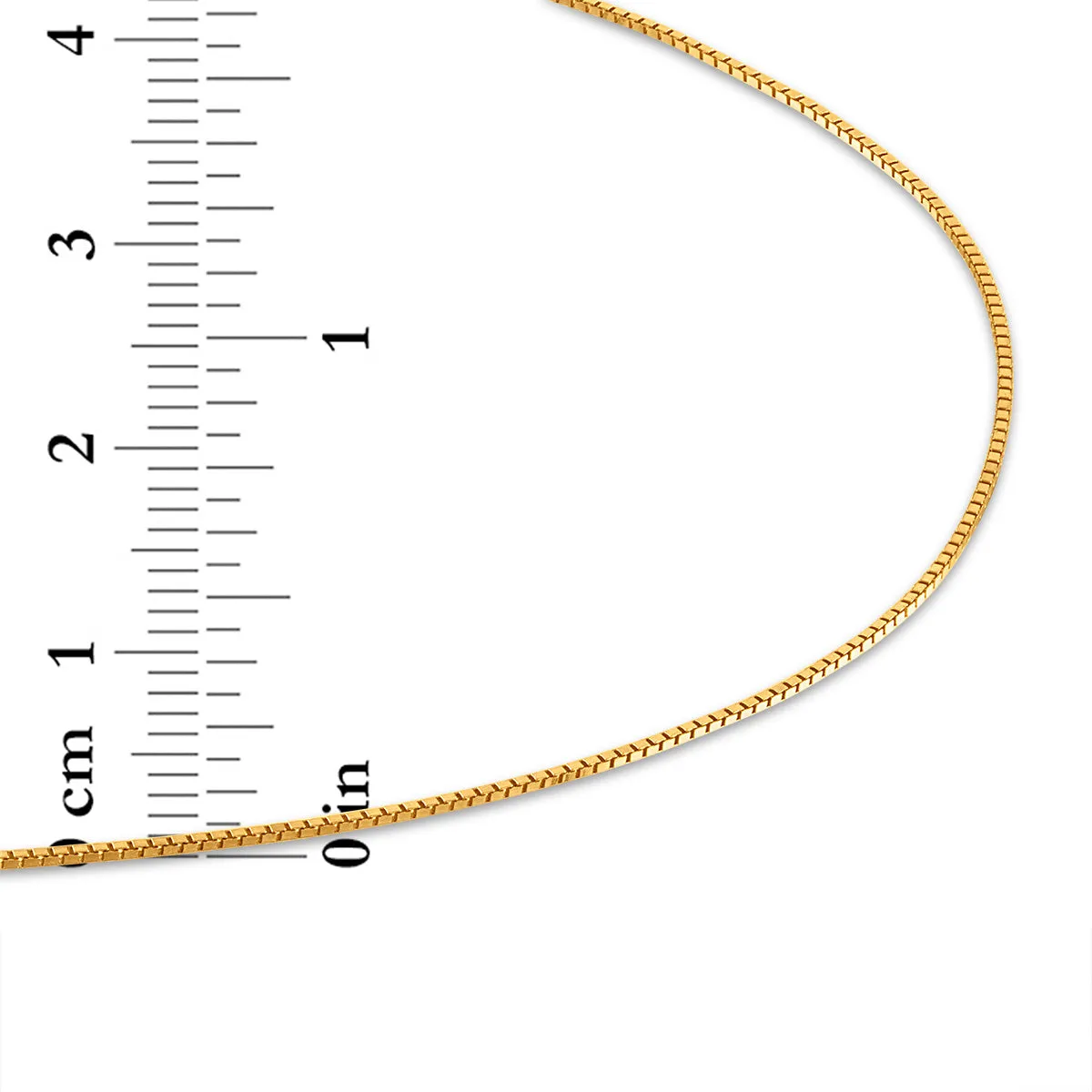 14KT Yellow Gold 18-inch 0.5MM Box Delicate Chain