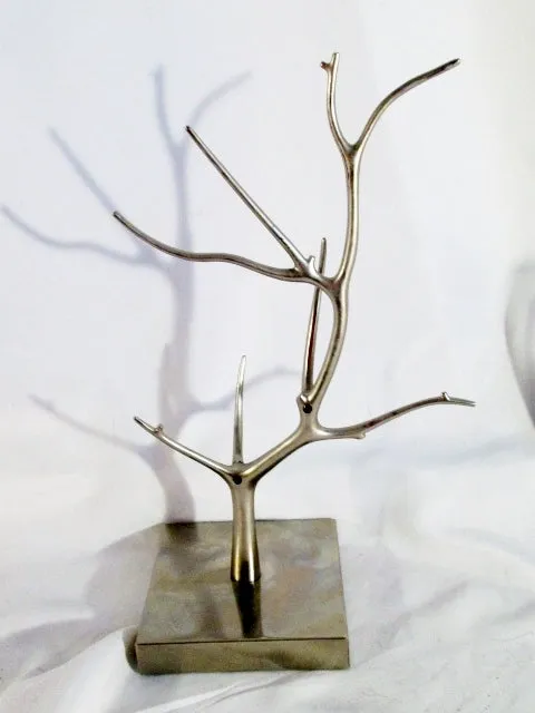 14" ALUMINUM TREE BRANCH Counter Top Display Jewelry Necklace Retail Shop Rack SILVER