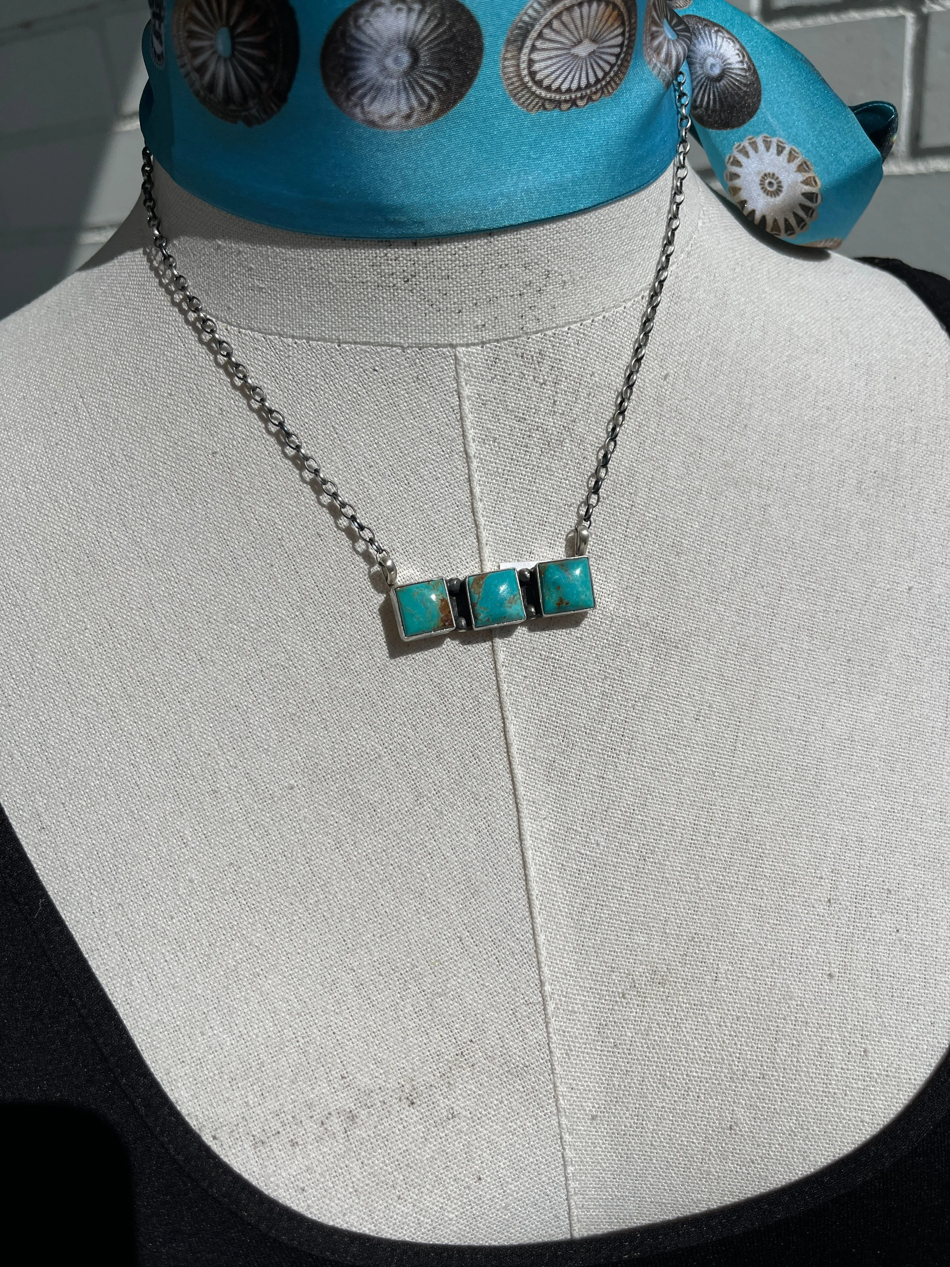 3 Stone Kingman Necklace #3