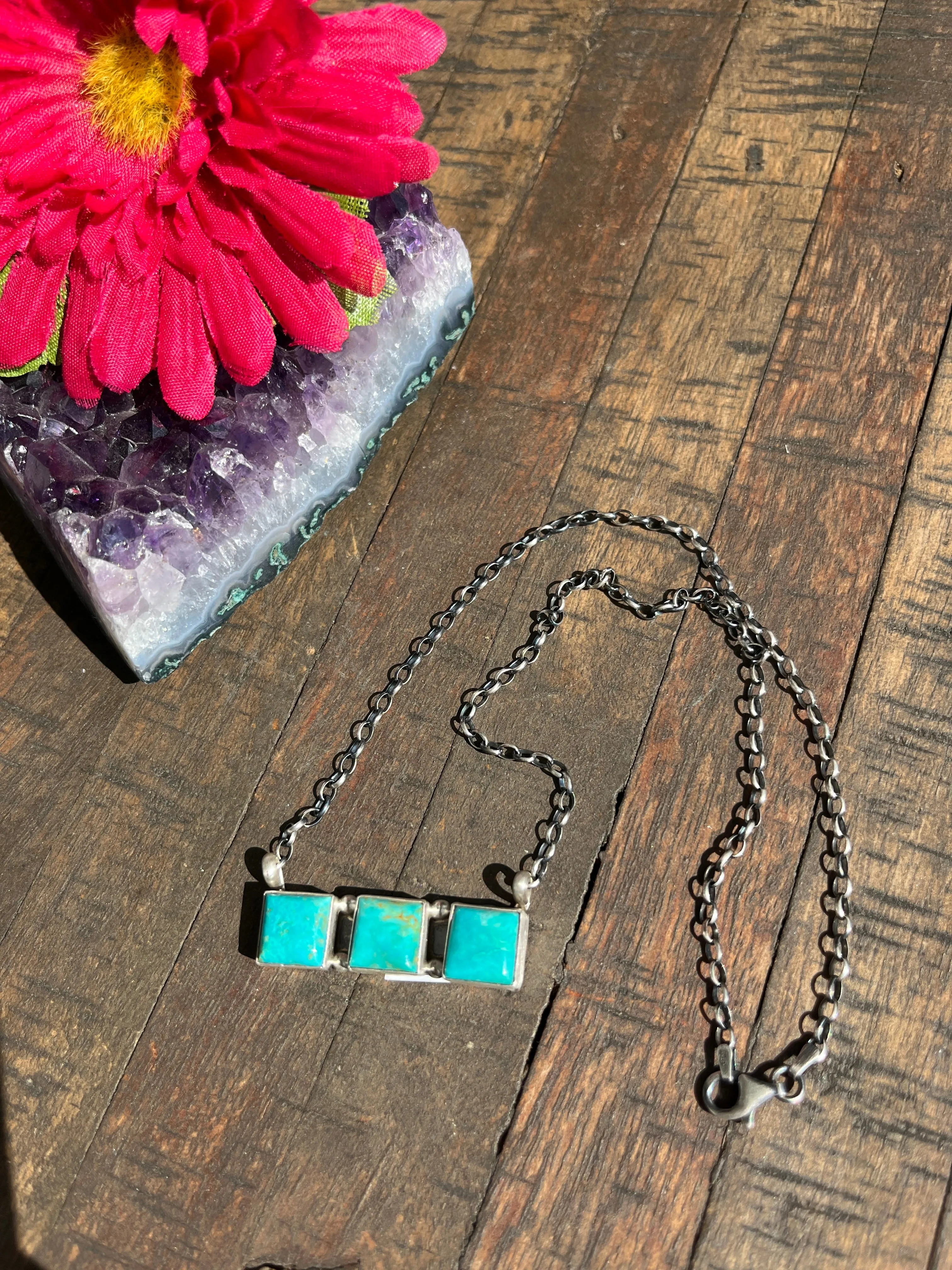 3 Stone Kingman Necklace #3
