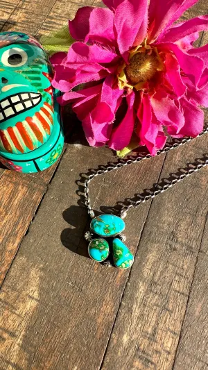 3 Stone Sonoran Gold Necklace