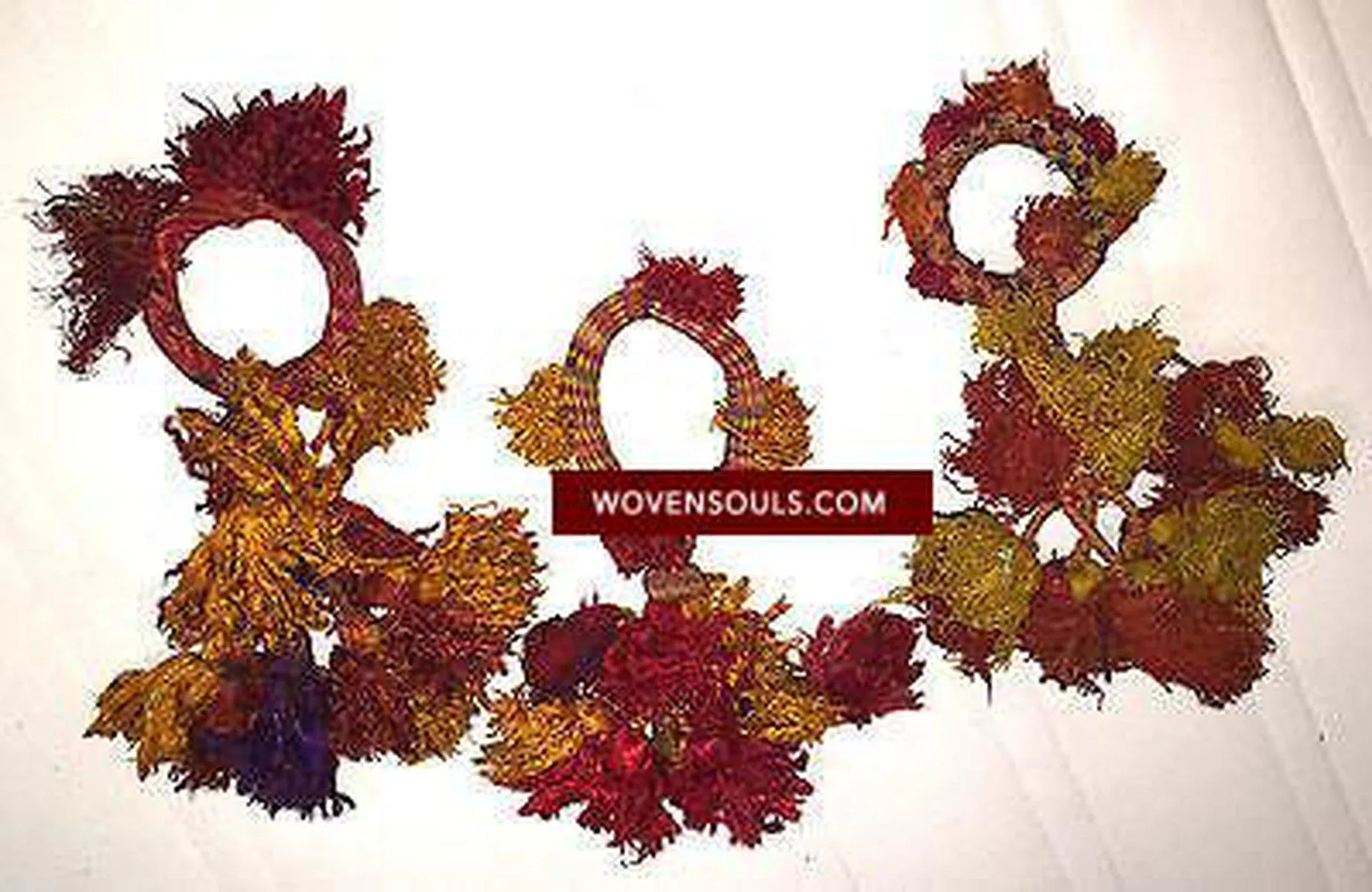 476 SOLD Vintage Banjara Bracelets - Handwoven - Set of 3
