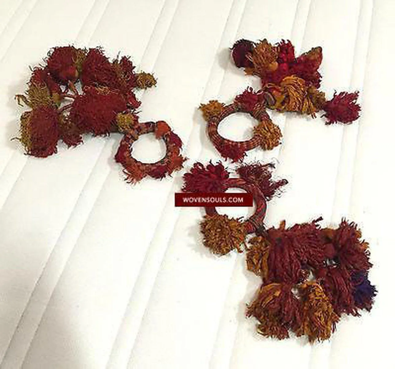 476 SOLD Vintage Banjara Bracelets - Handwoven - Set of 3