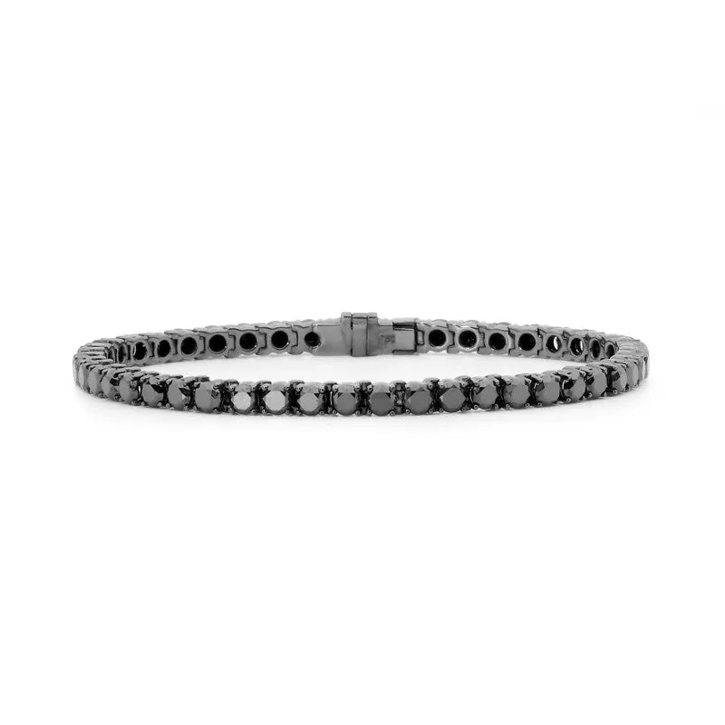 9.00ct Black Diamond Tennis Bracelet
