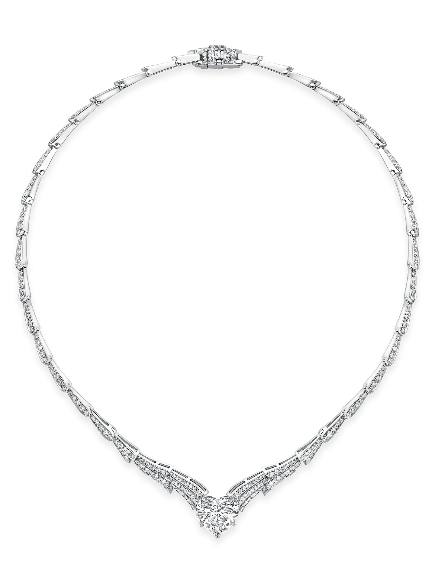 A Family Journey Florence Heart Diamond Platinum Necklace