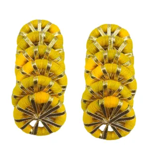 Arooman™ Handmade 2 Inch Chakri Gota Ring for Craft, Jari Chudi for Rangoli Kit | Decorations for Diwali Decorations, Art Work Festival Decorations Gift Color-Yellow