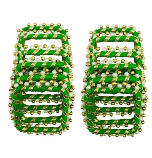 Arooman™ Handmade 3 Inch Chokor Gota Ring for Craft, Jari Chudi for Rangoli Kit | Decorations for Diwali Decorations, Art Work Festival Decorations Gift Color-Green