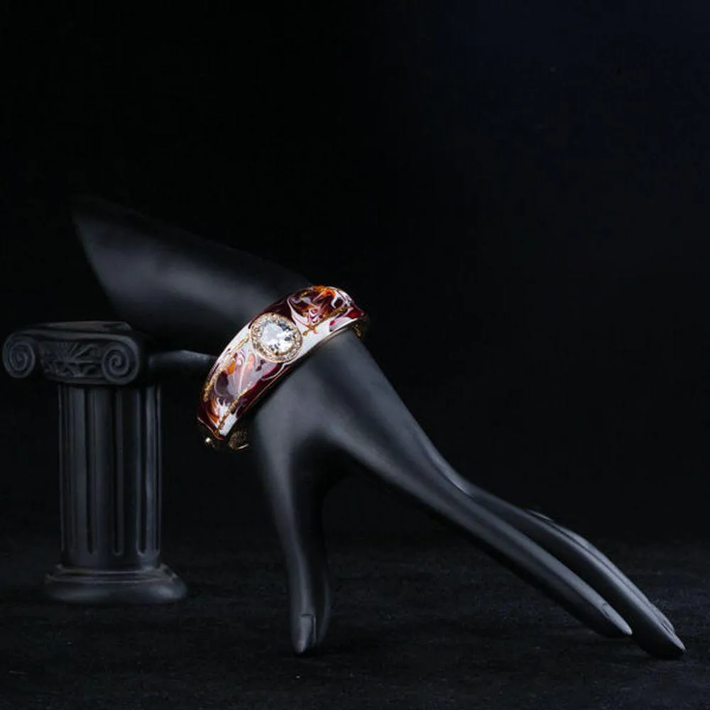 Artistic Oval Crystal Bangle