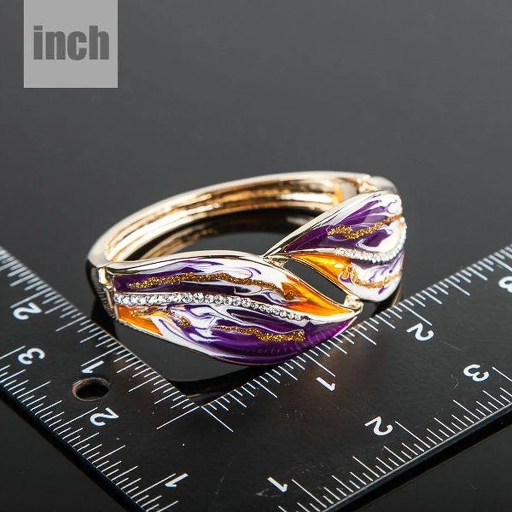 Artistic Purple and Caramel Shade Bangle