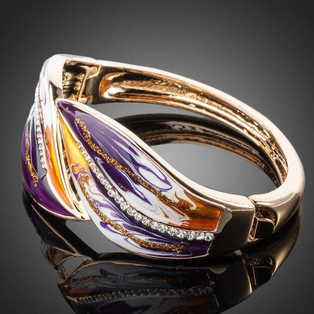Artistic Purple and Caramel Shade Bangle