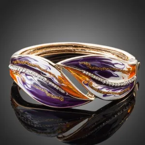 Artistic Purple and Caramel Shade Bangle