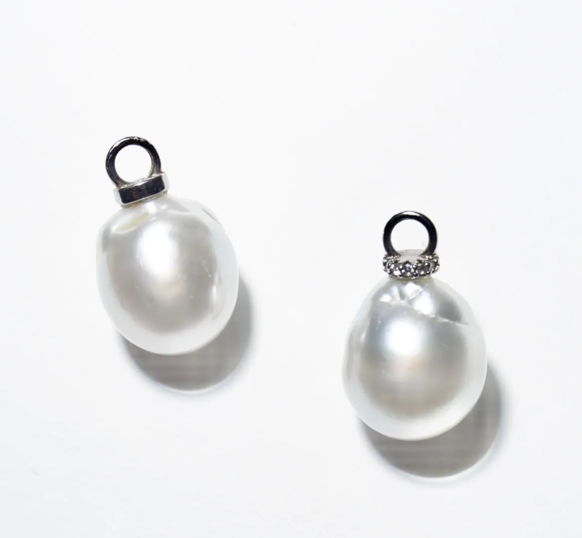 Australian South Sea Baroque Pearl Detachable Hoop Earrings