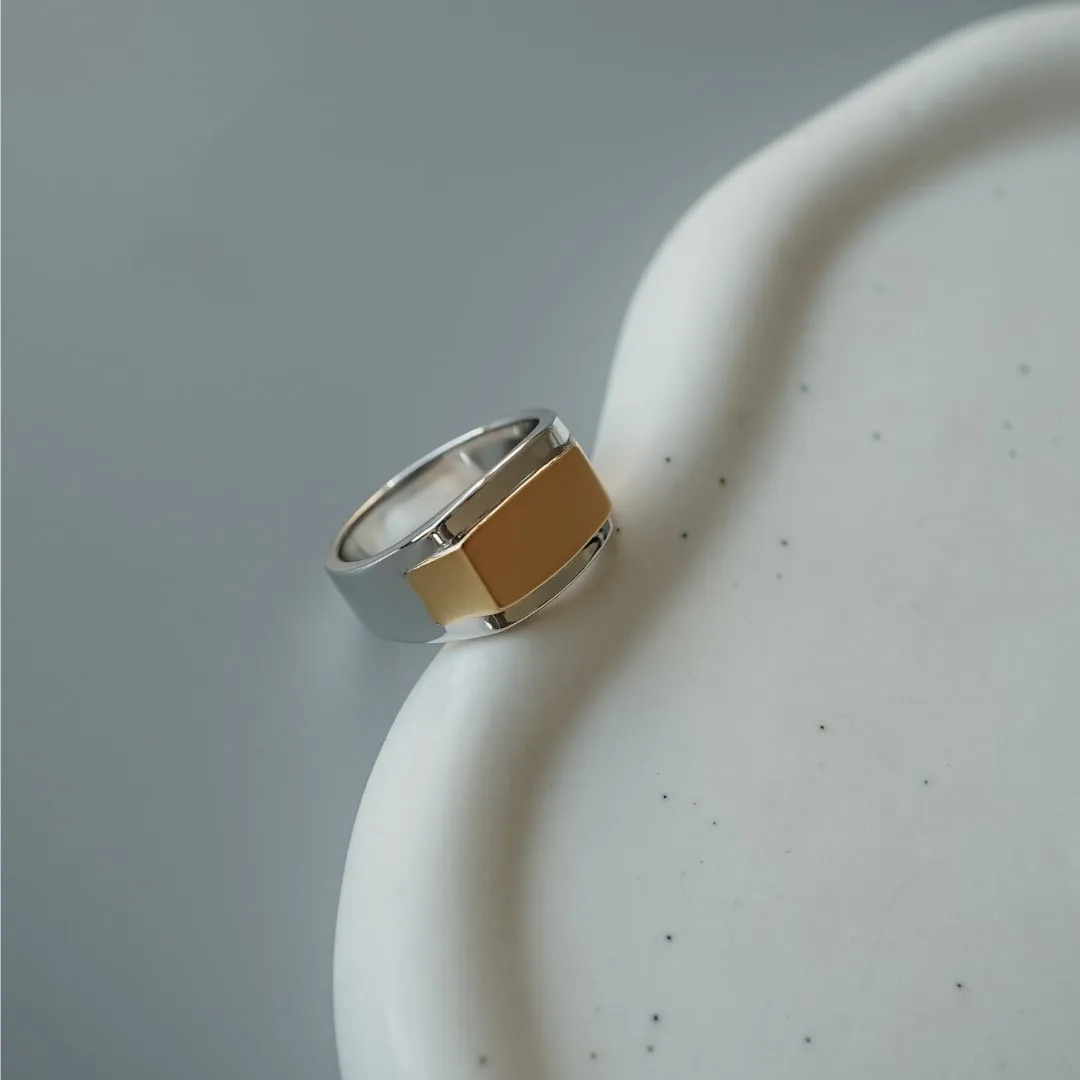 Balance Siegelring Edgy Bicolor