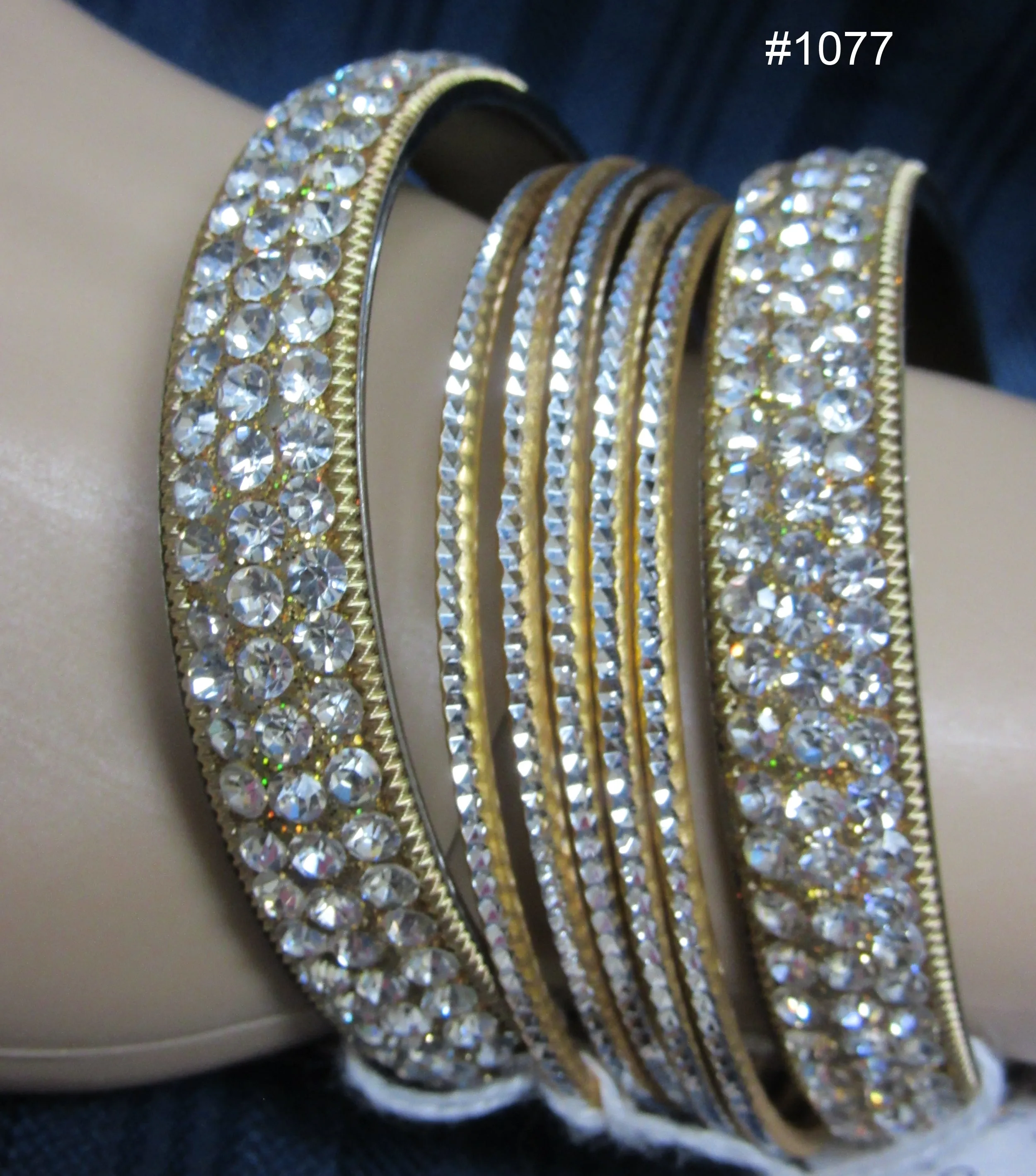 Bangles 1077 Gold Indian Tradition Bangles 7 Pieces Set Shieno Sarees