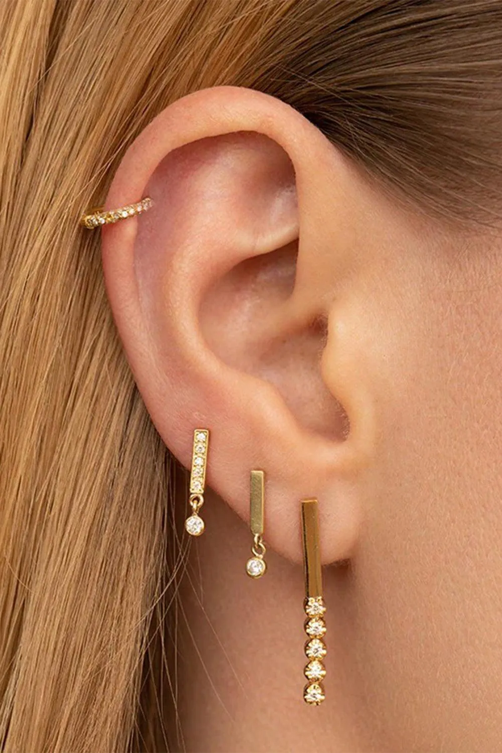 Bezel Drop Bar Studs