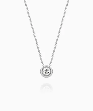 Bezel Set Diamond Pendant - Petite