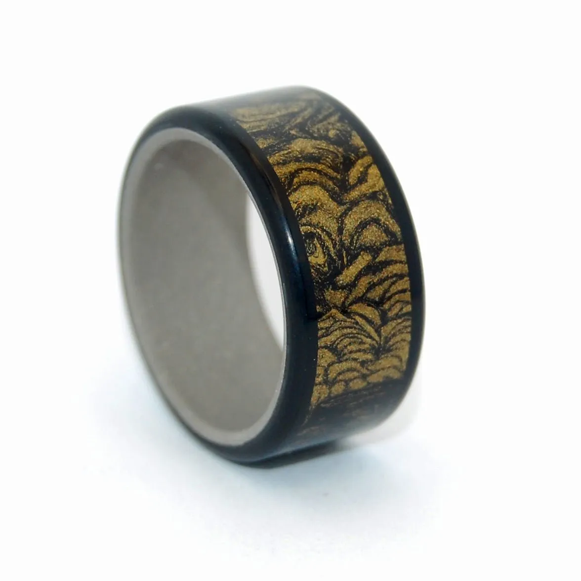 Black And Gold Samurai | Men's Black & Gold Titanium Wedding Ring