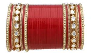 Bridal Punjabi Choora Wedding Wear, Red Chuda Set for Marriage for Girls and Women. Punjabi Choora Fashion Jewelry Chuda Set, Suhag Chuda
