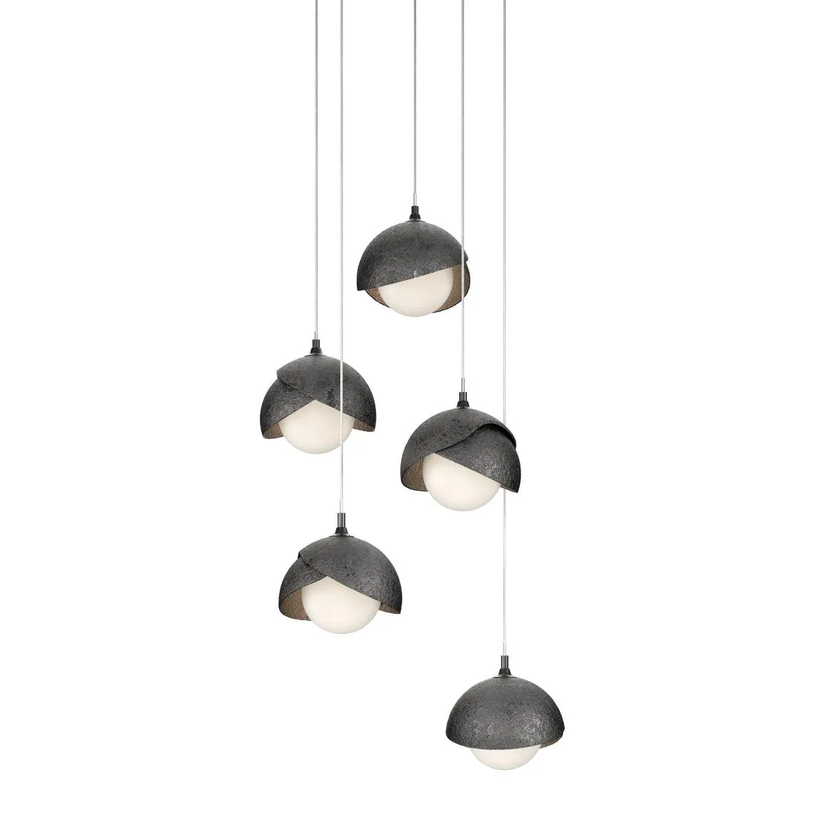 Brooklyn 16 in. 5 lights Long Pendant Light Ink Finish