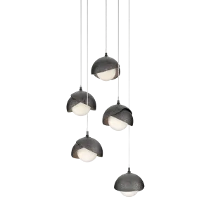 Brooklyn 16 in. 5 lights Long Pendant Light Ink Finish