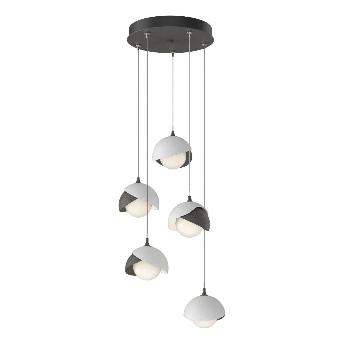 Brooklyn 16 in. 5 lights Standard Pendant Light Natural Iron Finish
