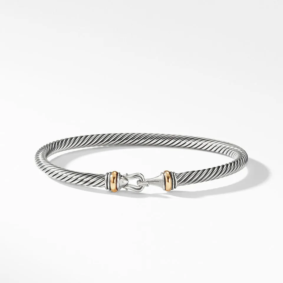 Cable Classic Buckle Bracelet with Gold