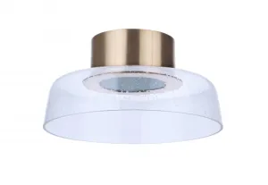 Centric 12.5" LED Flushmount in Satin Brass