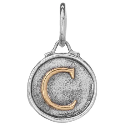 Chancery Insignia Sterling Silver & Brass Letter Charm.