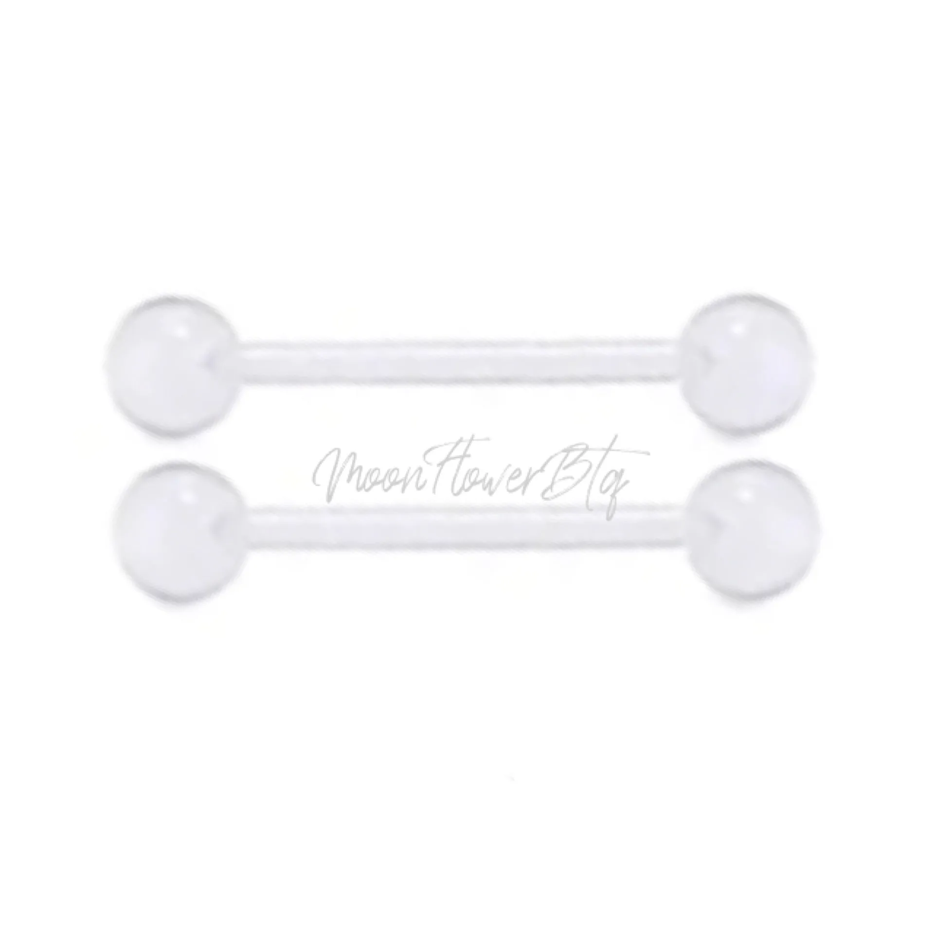 Clear Acrylic Retainer Barbell Nipple Rings
