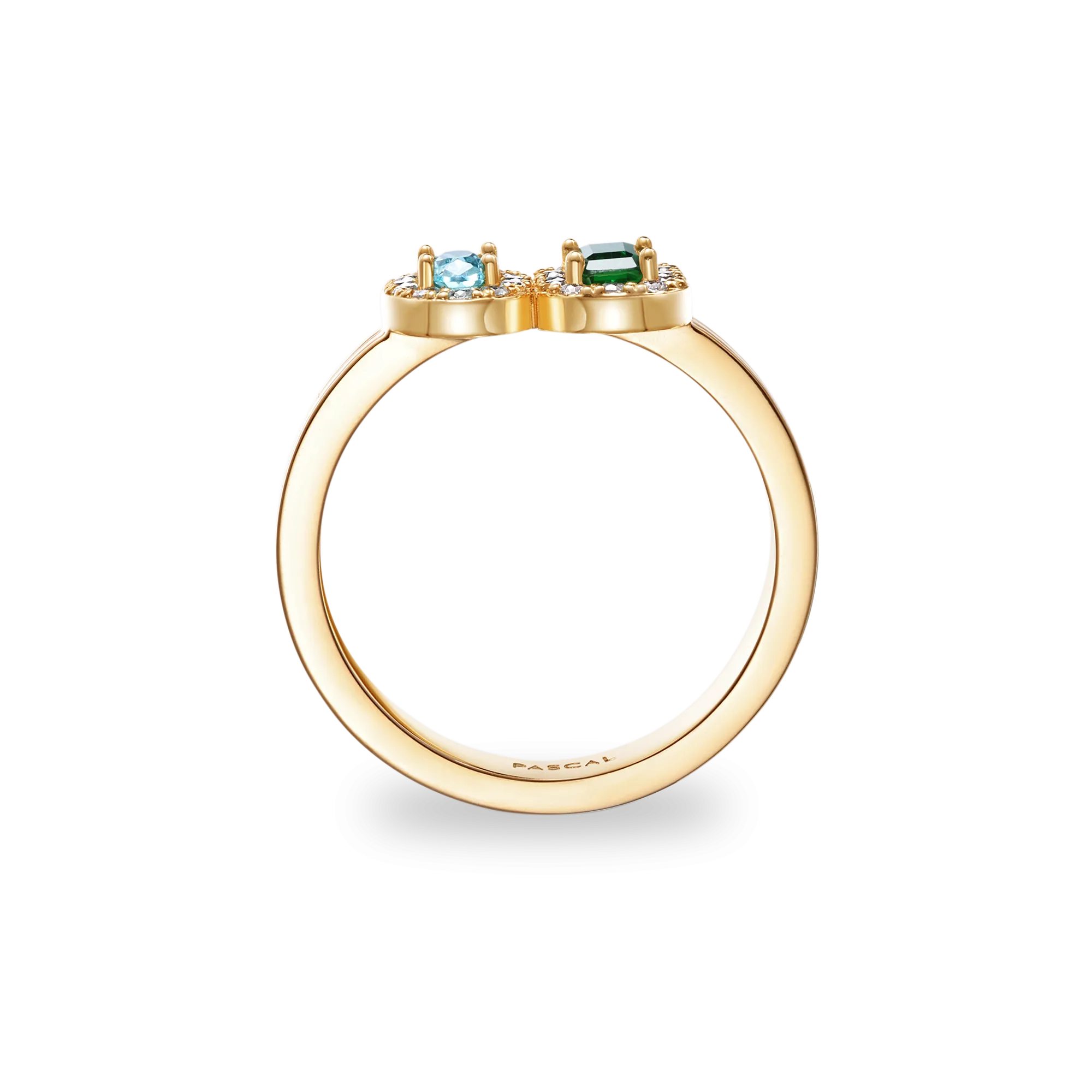 'Coastal Oasis' Double Gemstone Diamond Ring