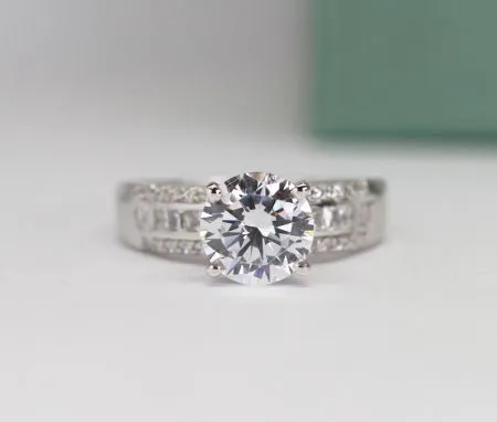 Crocus - Round Moissanite Engagement Ring