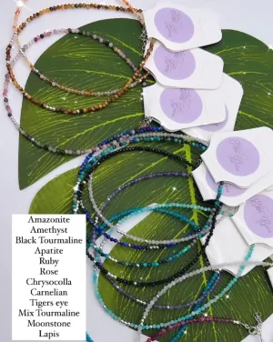 Crystal Anklet - 925 Sterling Silver
