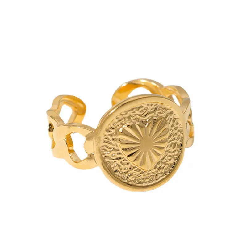 Cute & Edgy Women Heart Stainless Steel Electroplating Rings