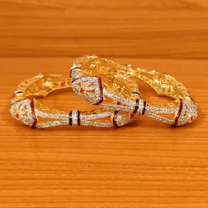 CZ STUDDED DIAMOND LOOK MEENAKARI BANGLES