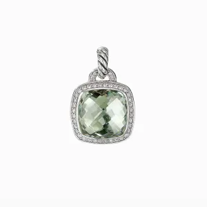 David Yurman Albion Pendant with Prasiolite and Diamonds, 14mm
