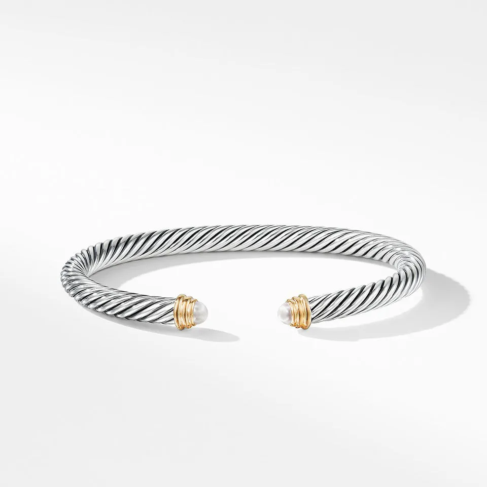 David Yurman Classic Cable Bracelet with Pearls, 5mm