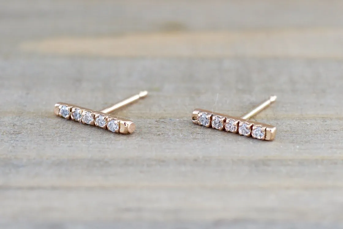 Diamond Bar Studs