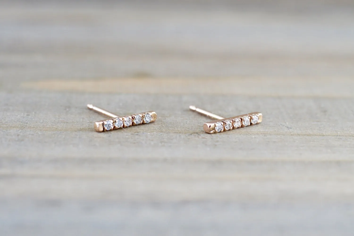 Diamond Bar Studs