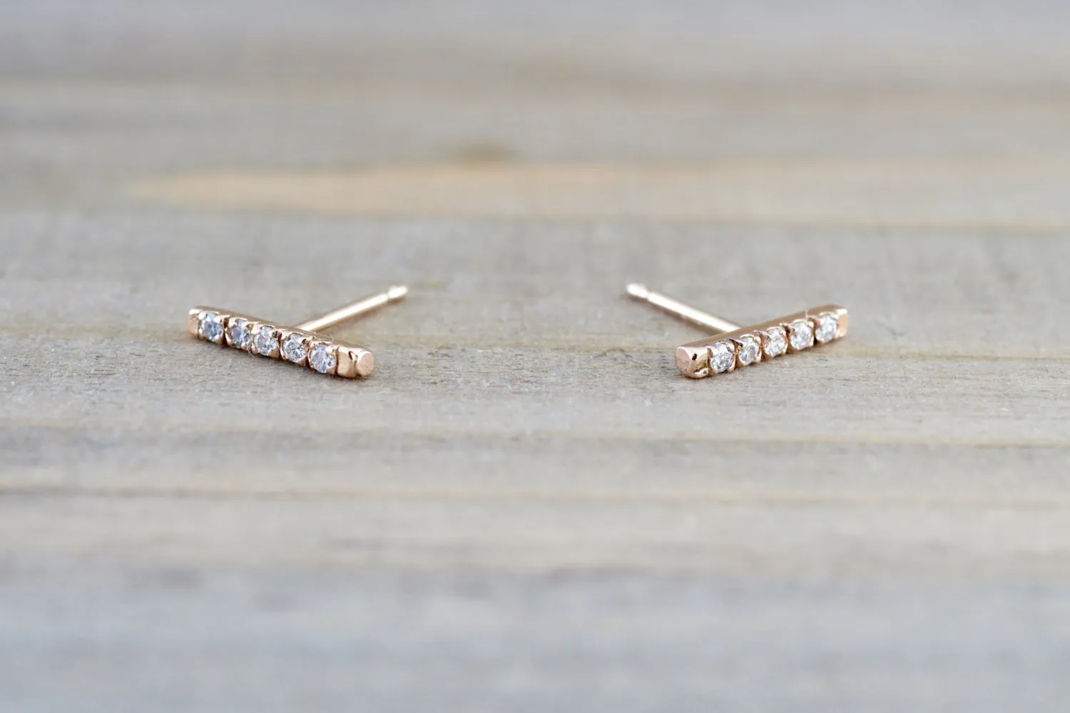 Diamond Bar Studs