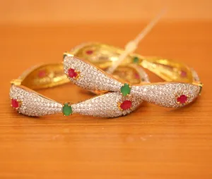 DIAMOND LOOK MULTICOLOUR CZ BANGLES