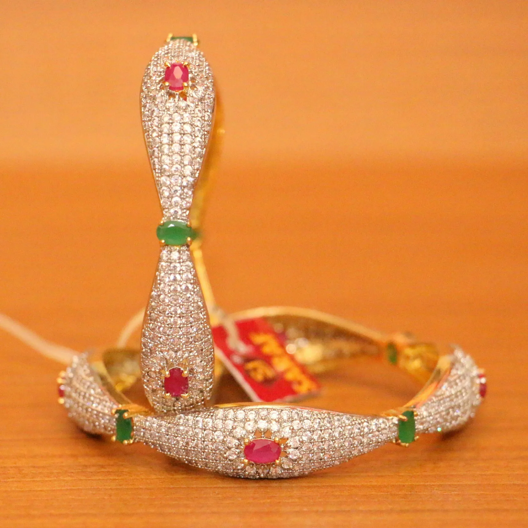 DIAMOND LOOK MULTICOLOUR CZ BANGLES