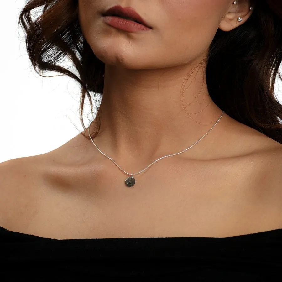 Disk Engraved Pendant for Women