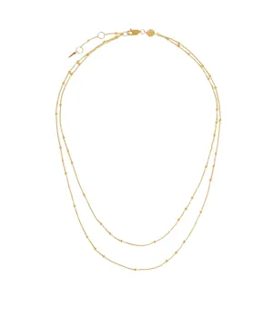 Double Chain Necklace in Gold