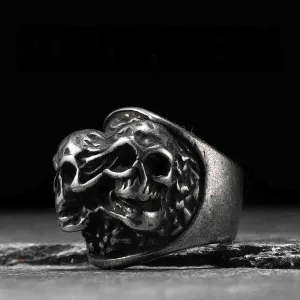 Double Headed Skull Ring