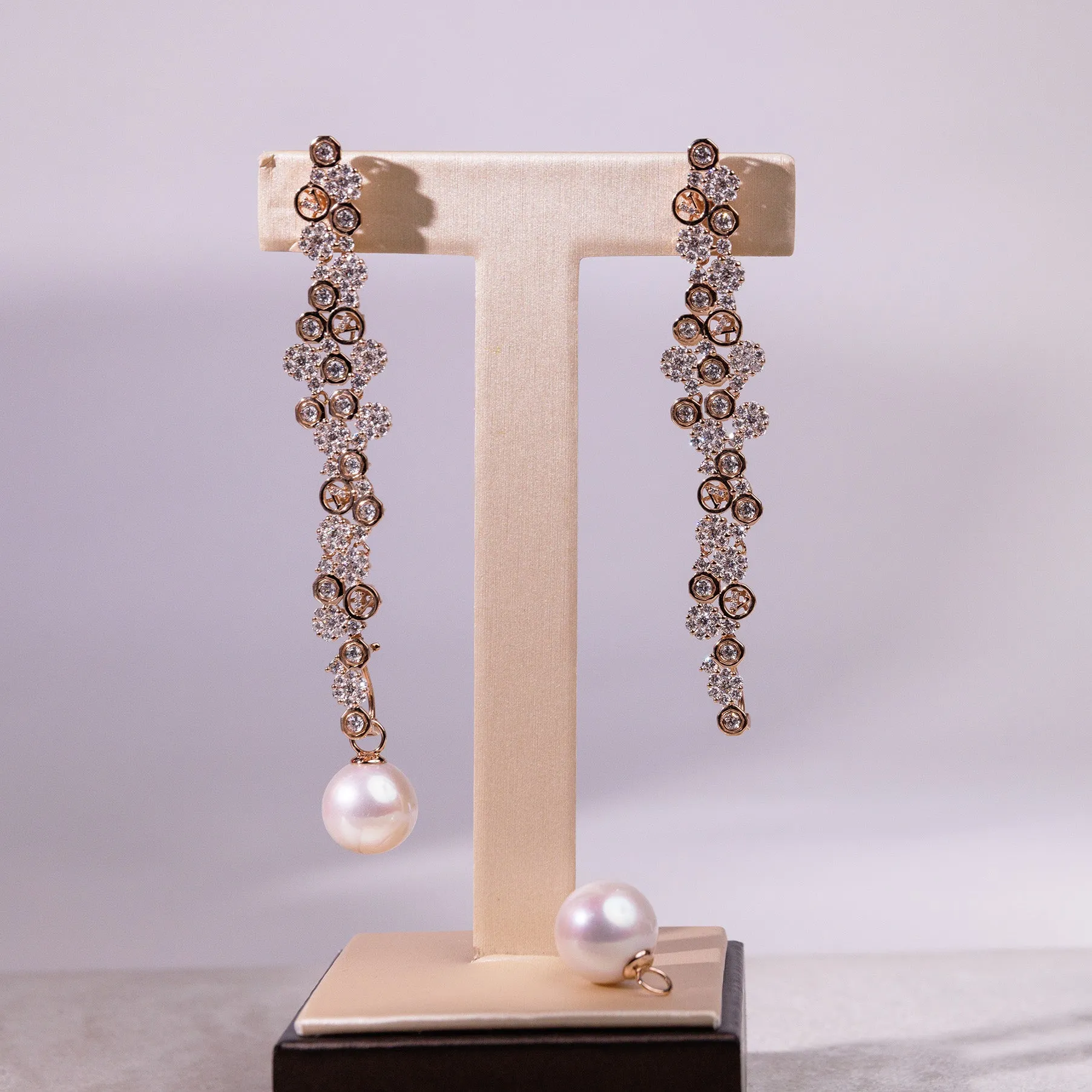 Elegant Affinity - Long Pearl Dangles