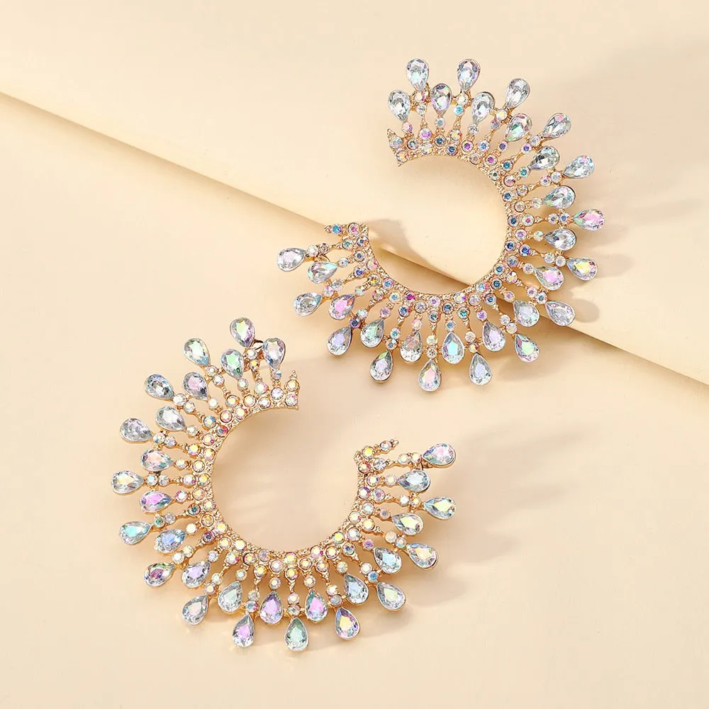 Elegant Fashion Big Circle Hoop Earrings For Women