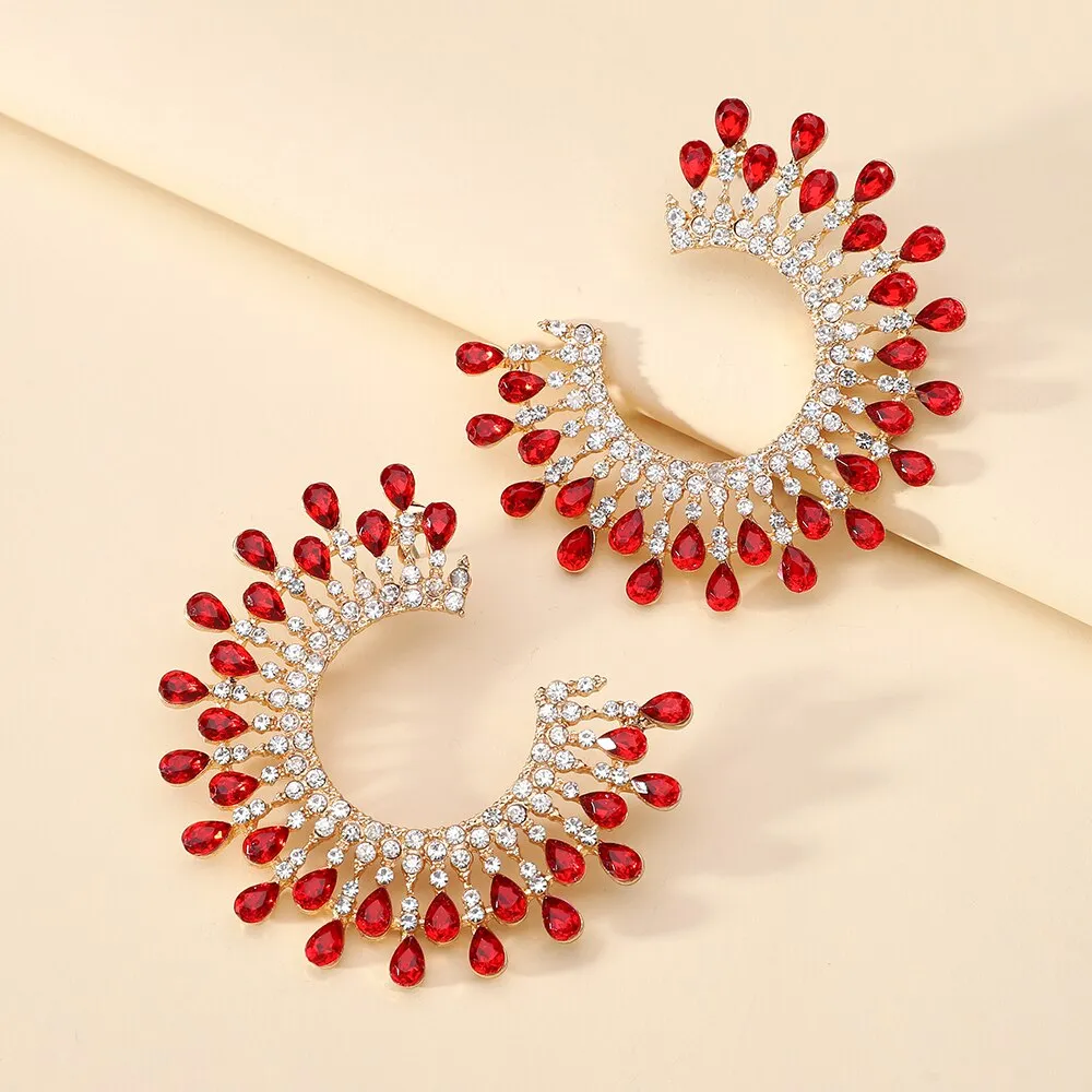 Elegant Fashion Big Circle Hoop Earrings For Women
