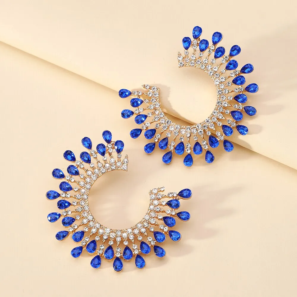 Elegant Fashion Big Circle Hoop Earrings For Women